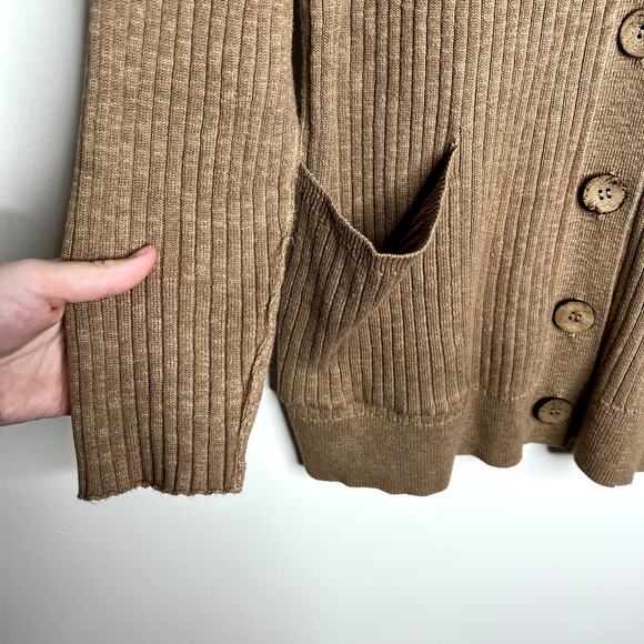 Mod Ref Brown Ribbed Cardigan - Picture 2 of 5
